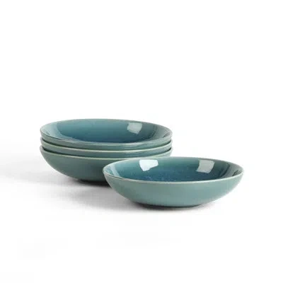 Stone Lain Riley 4-piece Pasta Bowl Set Stoneware In Blue