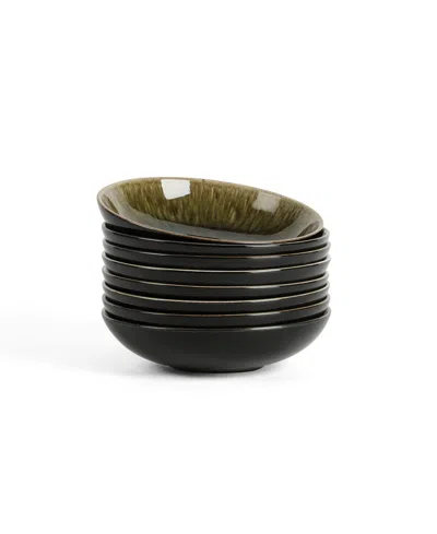 Stone Lain Riley 8-piece Pasta Bowl Set, Service For 8 In Green