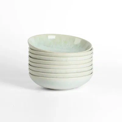 Stone Lain Riley 8-piece Pasta Bowl Set Stoneware In White