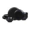 Stone Lain Rio 12-pc. Stoneware Dinnerware Set In Black