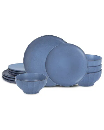 Stone Lain Rio 12pc Stoneware Dinnerware Set In Blue