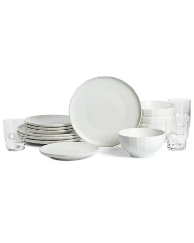 Stone Lain Rio 16-piece Dinnerware Set Stoneware In White