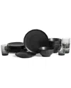 Stone Lain Rio 16-piece Dinnerware Set Stoneware In Black