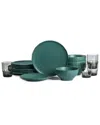 Stone Lain Rio 16-piece Dinnerware Set Stoneware In Green