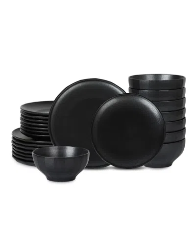 Stone Lain Rio 24 Pc. Dinnerware Set, Service For 8 In Black