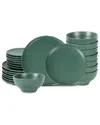 Stone Lain Rio 24pc Stoneware Dinnerware Set In Green