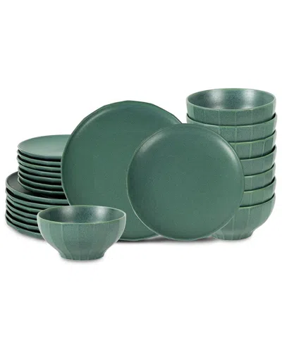 Stone Lain Rio 24pc Stoneware Dinnerware Set In Green