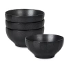 Stone Lain Rio 4-pc. Stoneware Cereal Bowl In Black