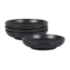 Stone Lain Rio 4-pc. Stoneware Pasta Bowl In Black