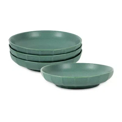 Stone Lain Rio 4-pc. Stoneware Pasta Bowl In Green