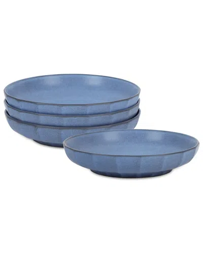 Stone Lain Rio 4pc Pasta Bowl Set Blue In Animal Print