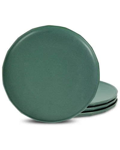Stone Lain Rio 4pc Stoneware Dinner Plate Set In Green
