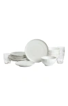 Stone Lain Rio Stoneware 16-piece Dinnerware Set With Glasses In White