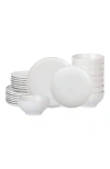Stone Lain Rio Stoneware 24-piece Dinnerware Set In White