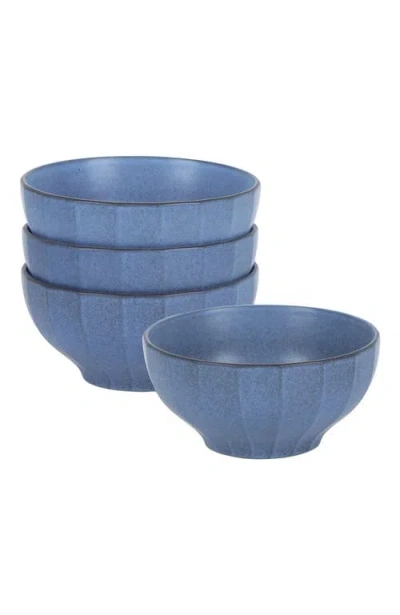 Stone Lain Rio Stoneware 4-piece Bowl Set In Blue