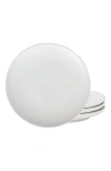 Stone Lain Rio Stoneware 4-piece Salad Plate Set In White