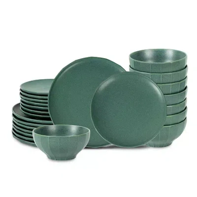 Stone Lain Rio Stoneware Dinnerware Set In Green
