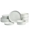 Stone Lain Roscoe 12-piece Dinnerware Set Stoneware In White