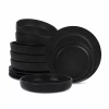 Stone Lain Senso 12-pc. Bone China Dinnerware Set In Black