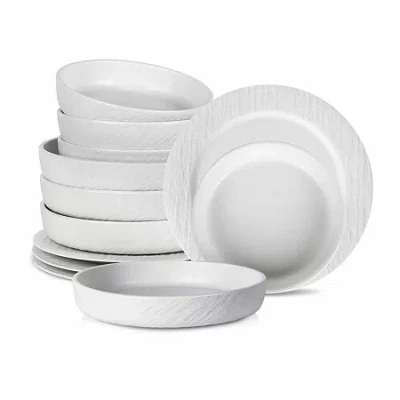 Stone Lain Senso 12-pc. Bone China Dinnerware Set In White