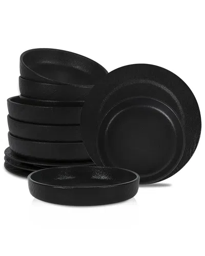 Stone Lain Senso 12pc Dinnerware Set In Black