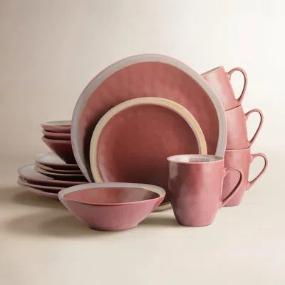 Stone Lain Serafina 16-piece Dinnerware Set Stoneware In Wine