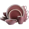 Stone Lain Serafina 16 Pc. Dinnerware Set, Service For 4 In Burgundy