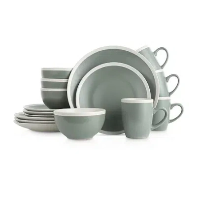 Stone Lain Serenity 16 Piece Dinnerware Set In Green