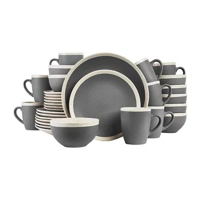 Stone Lain Serenity 32-pc. Stoneware Dinnerware Set In Gray