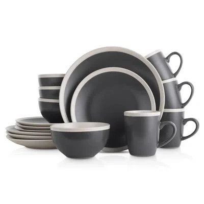 Stone Lain Serenity 32-piece Dinnerware Set Stoneware In Gray
