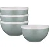 Stone Lain Serenity Stoneware 4-piece Bowl Set In Gray