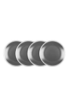 Stone Lain Serenity Stoneware 4-piece Dinner Plate Set In Gray
