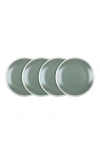 Stone Lain Serenity Stoneware 4-piece Dinner Plate Set In Green