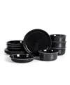 Stone Lain Slate 12-piece Dinnerware Set Stoneware In Black