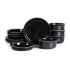 Stone Lain Slate 4-pc. Stoneware Dinnerware Set In Black
