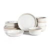 Stone Lain Slate 4-pc. Stoneware Dinnerware Set In White