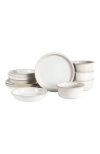 Stone Lain Slate 12-piece Dinnerware Set Stoneware In White