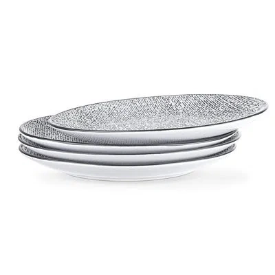 Stone Lain Sophie 4-piece Dinner Plate Set Stoneware In White