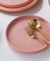Stone Lain Stella Porcelain Salad Plates, Set Of 6 In Terracotta