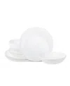 Stone Lain Taglio Bone China 24 Pc. Dinnerware Set, Service For 6 In Matte White