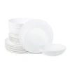 Stone Lain Taglio Bone China 24-piece Dinnerware Set In White