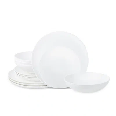 Stone Lain Taglio Dinnerware Set Bone China In White
