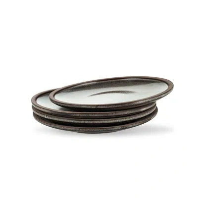 Stone Lain Tina 4-piece Salad Plate Set Stoneware In Green