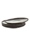 Stone Lain Tina Stoneware 4-piece Dinner Plate In Gray