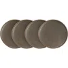 Stone Lain Tina Stoneware 4-piece Salad Plate In Brown