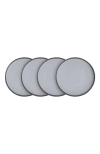 Stone Lain Tina Stoneware 4-piece Salad Plate In Gray