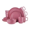 Stone Lain Tom 16-pc. Stoneware Dinnerware Set In Pink