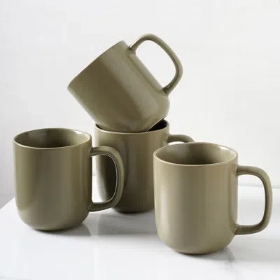 Stone Lain Tom 4-piece Mug Set Stoneware In Green