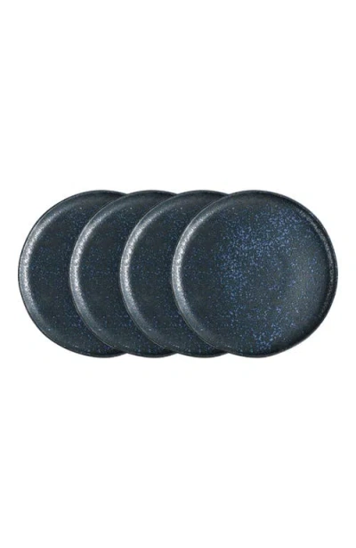 Stone Lain Tom Stoneware 4-piece Dinner Plate Set In Blue