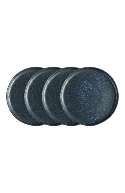 Stone Lain Tom Stoneware 4-piece Salad Plate Set In Blue